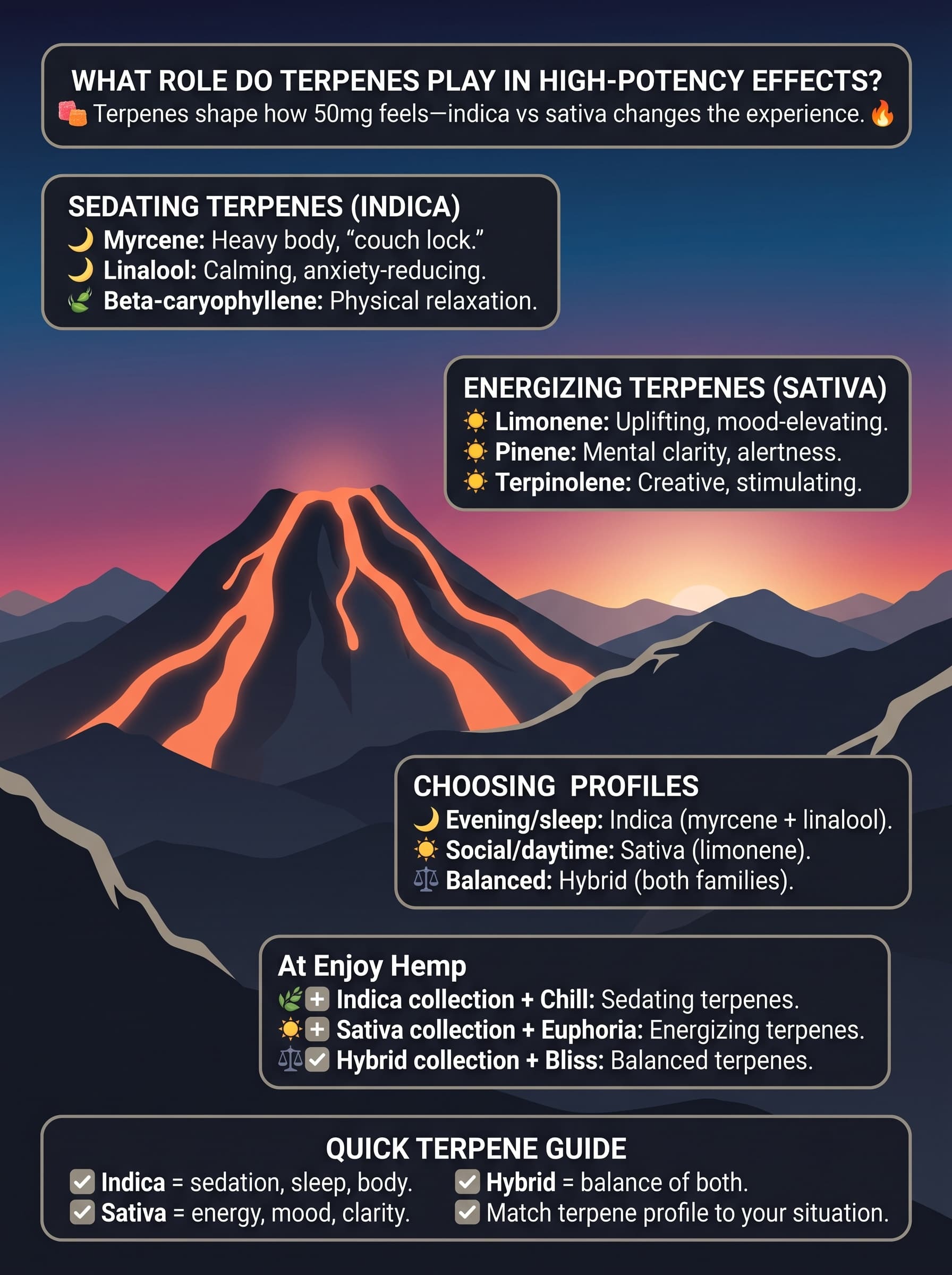 infographic for What Role Do Terpenes Play in High-Potency Effects?