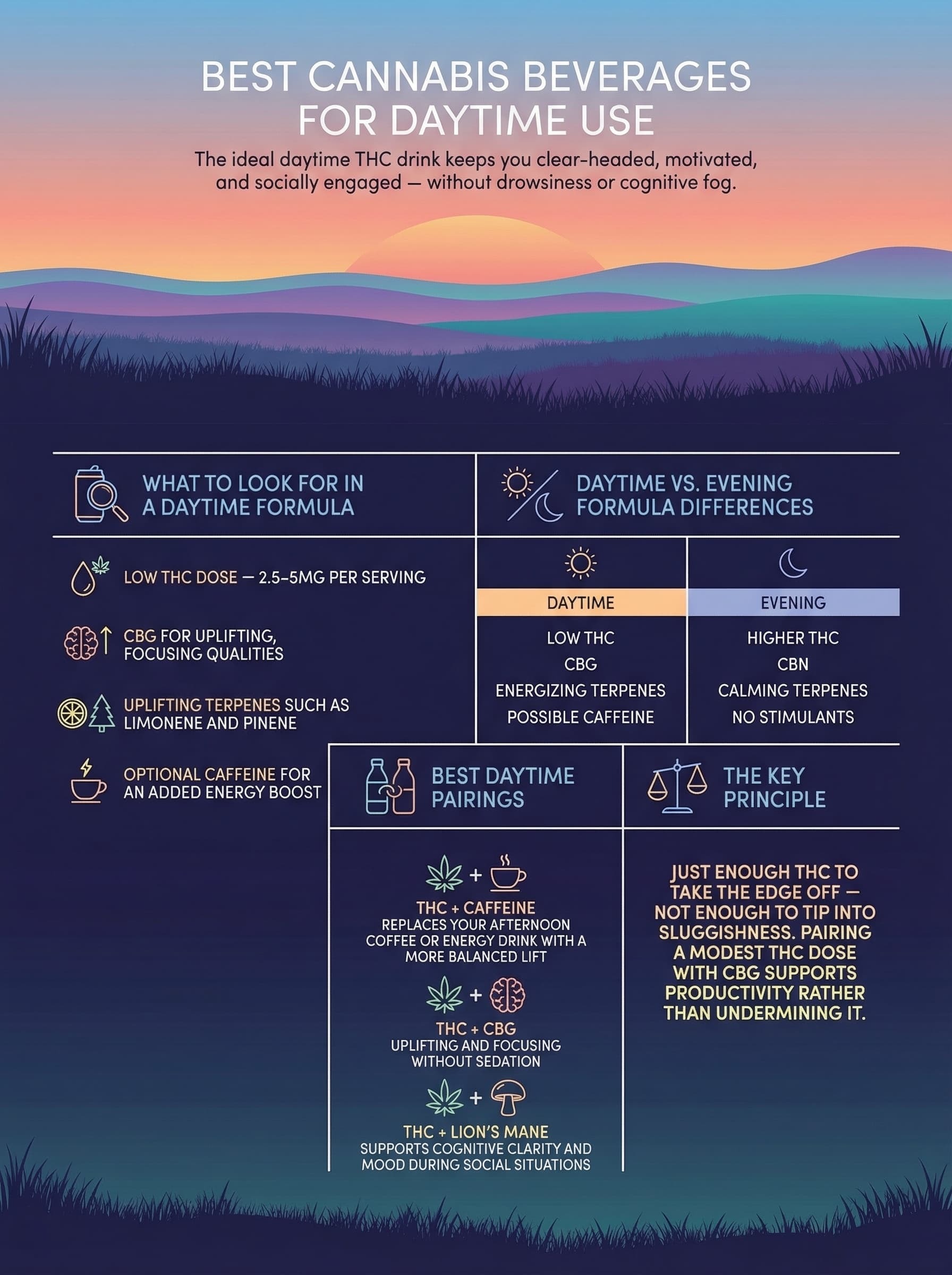 Best Cannabis Beverages for Daytime Use
