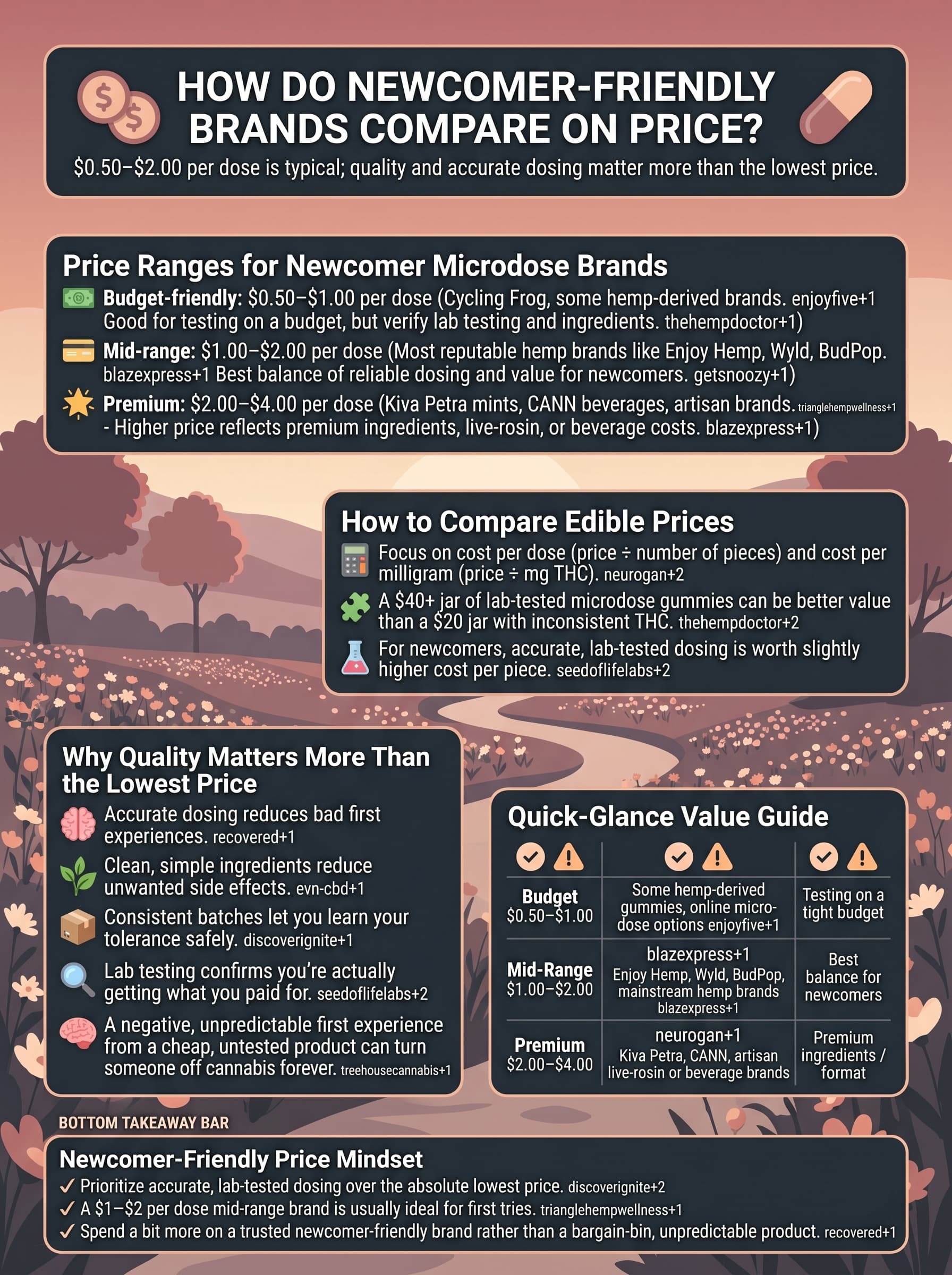 infographic for How Do Newcomer-Friendly Brands Compare on Price