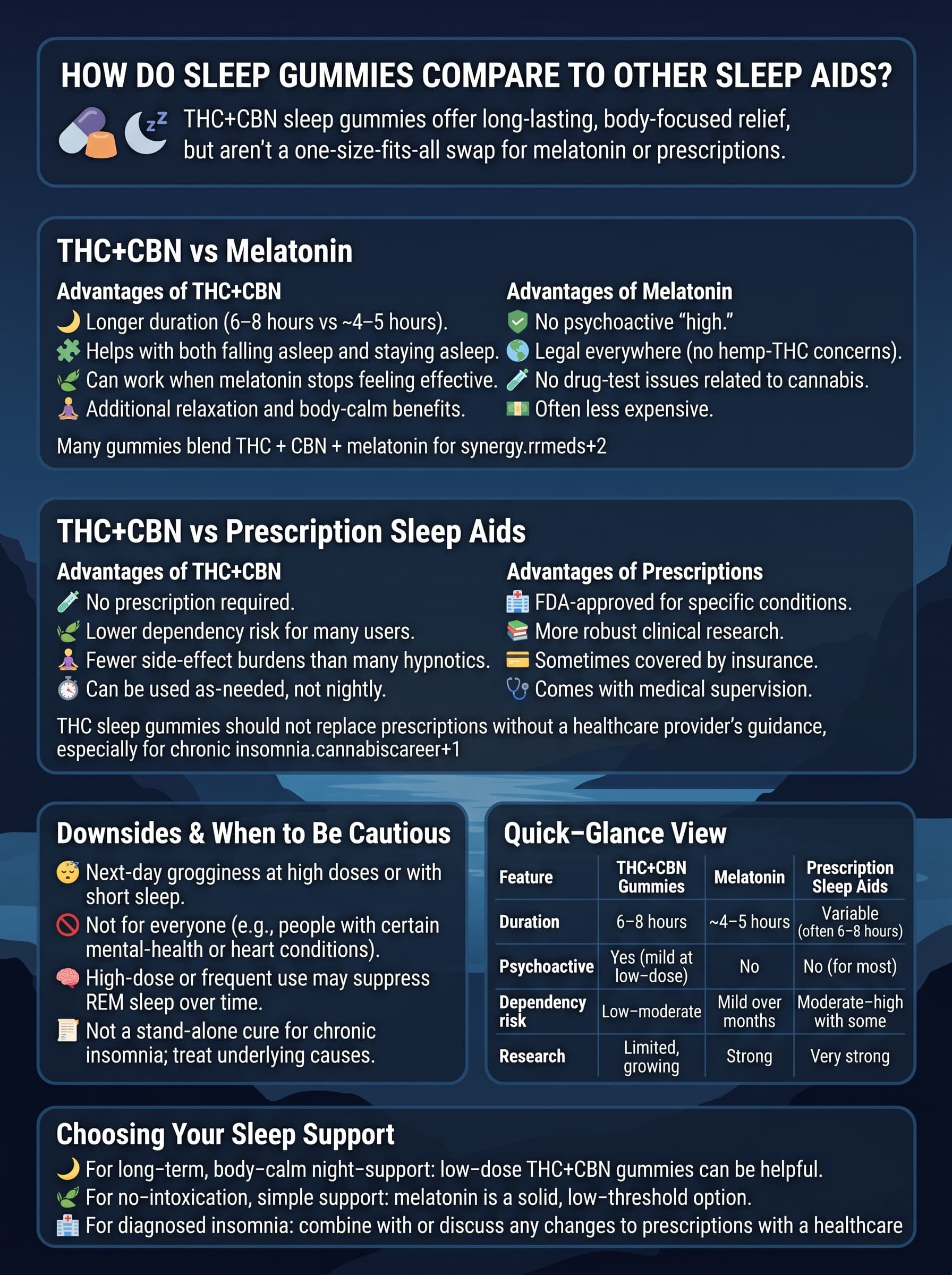 infographic for How Do Sleep Gummies Compare to Other Sleep Aids