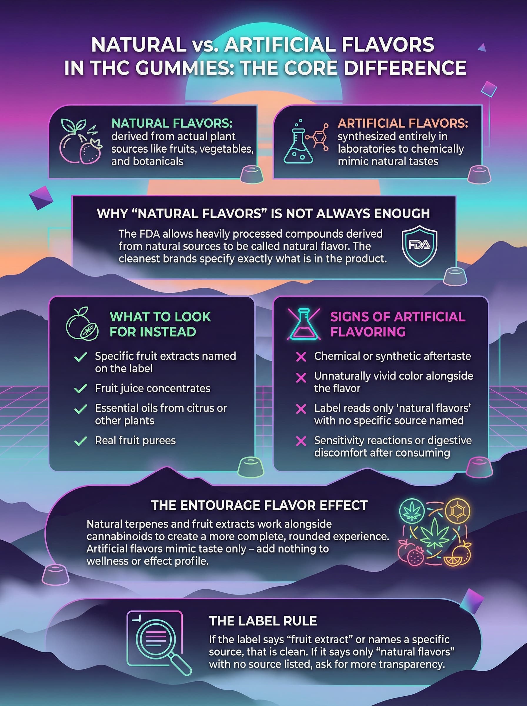Natural vs. Artificial Flavors in THC Gummies
