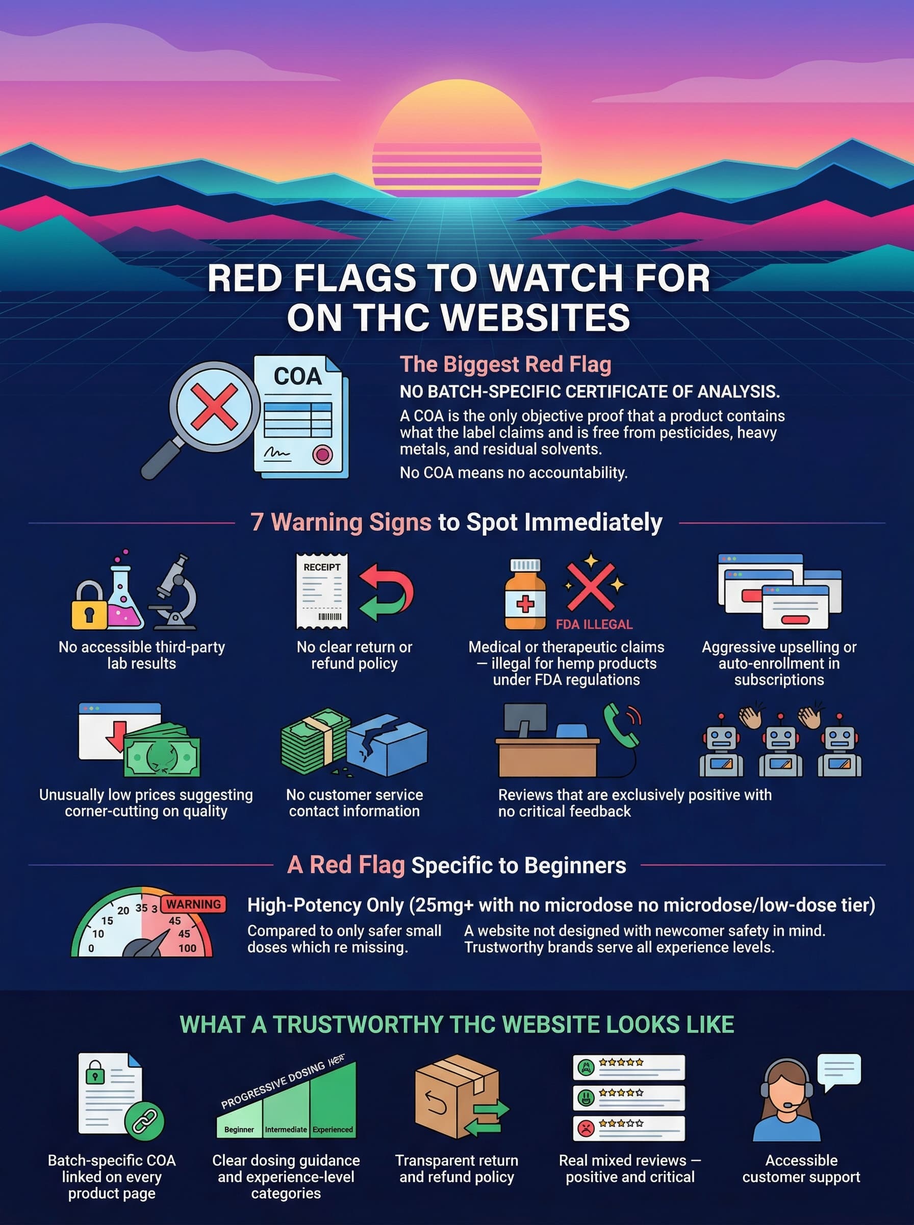 Red Flags to Watch for on THC Websites Red Flags to Watch for on THC Websites