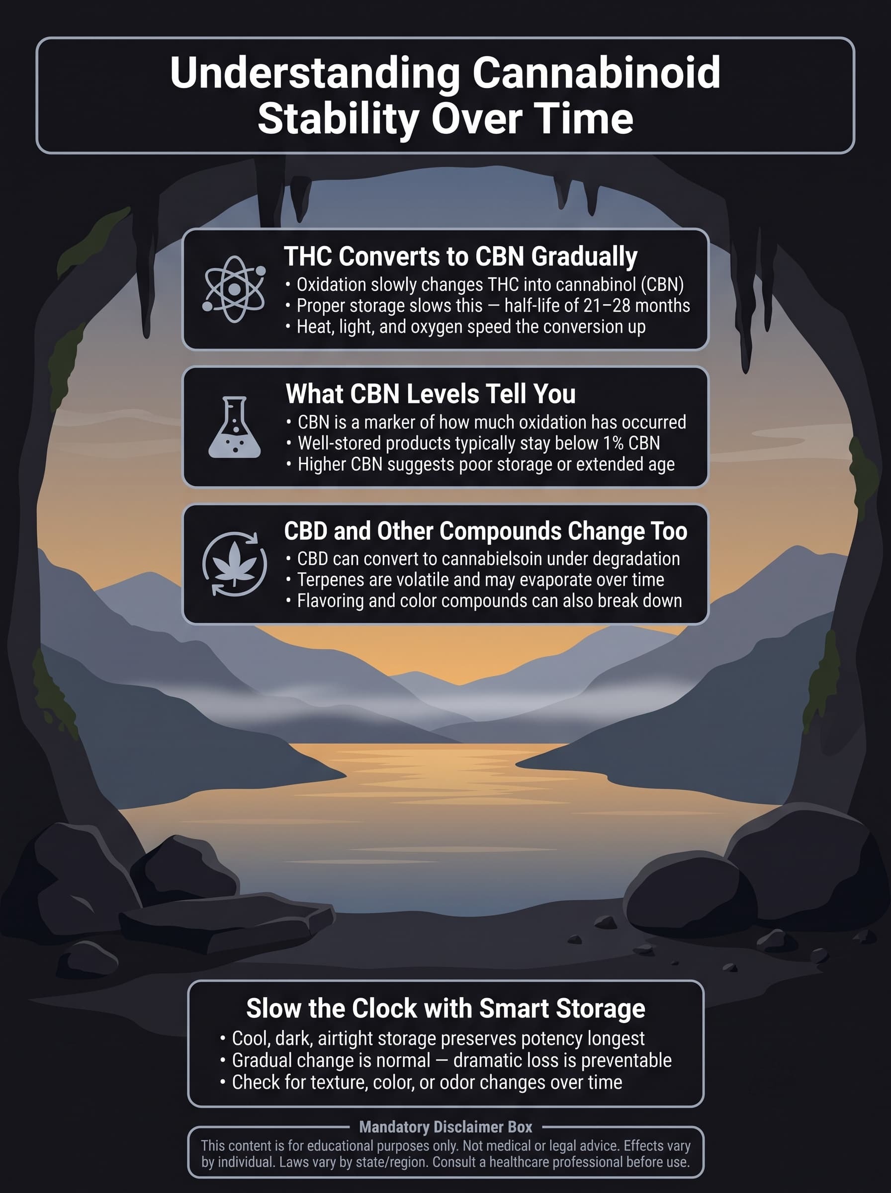 infographic for Understanding Cannabinoid Stability Over Time