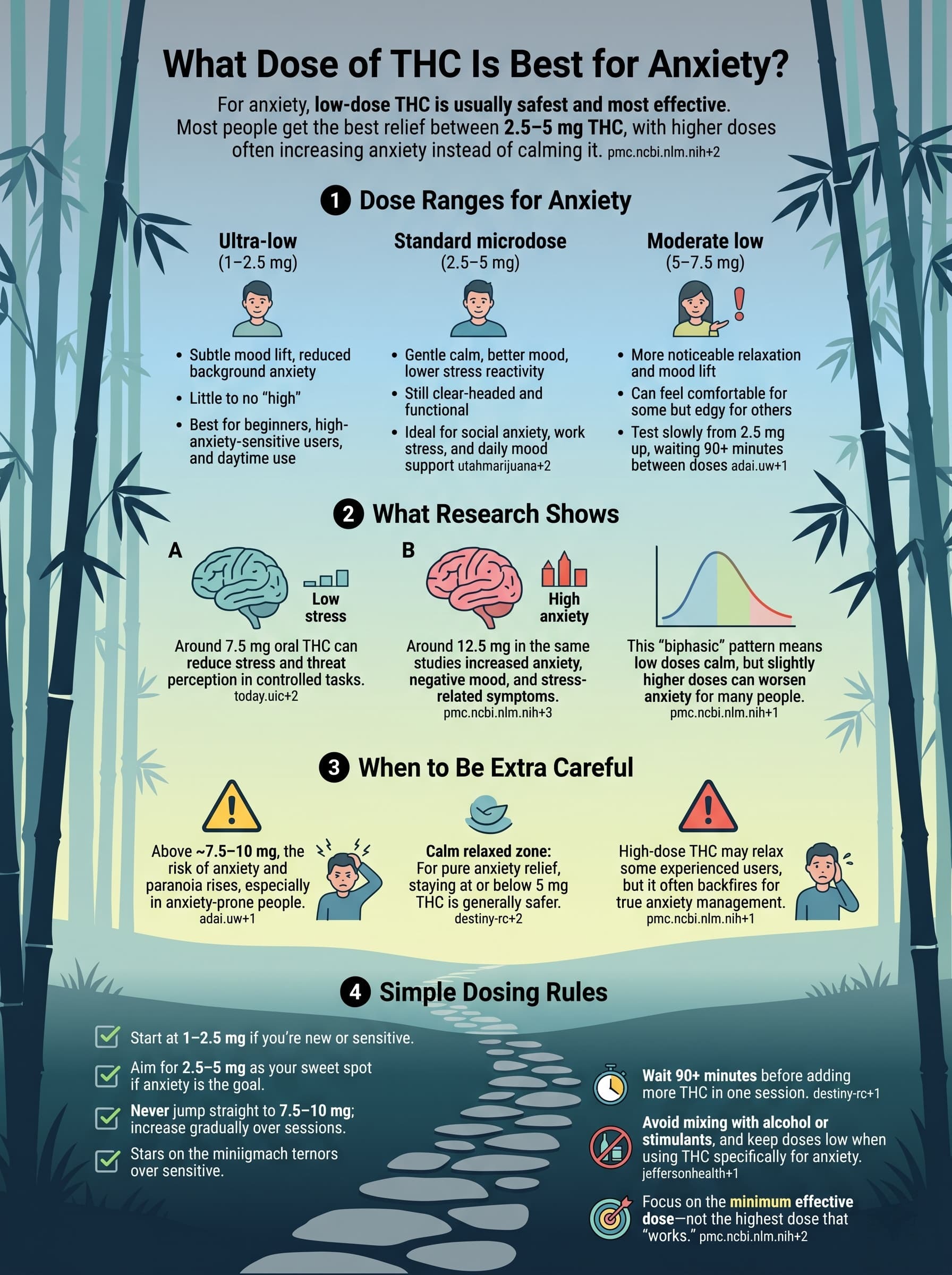 infographic for What Dose of THC Is Best for Anxiety2222