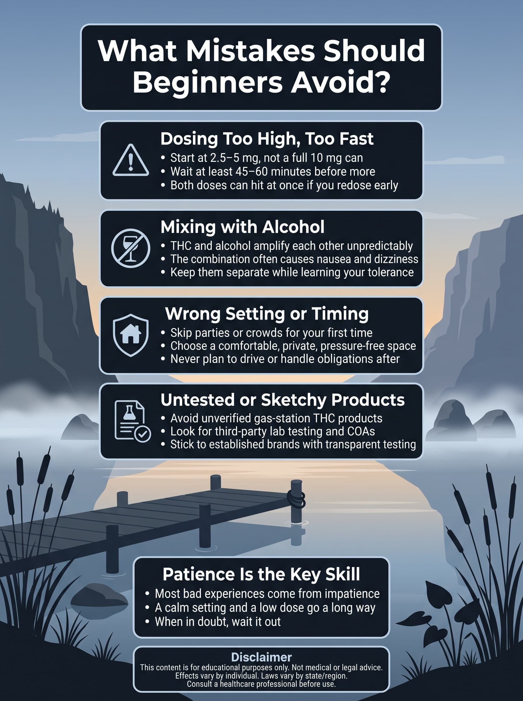 infographic for What Mistakes Should Beginners Avoid?