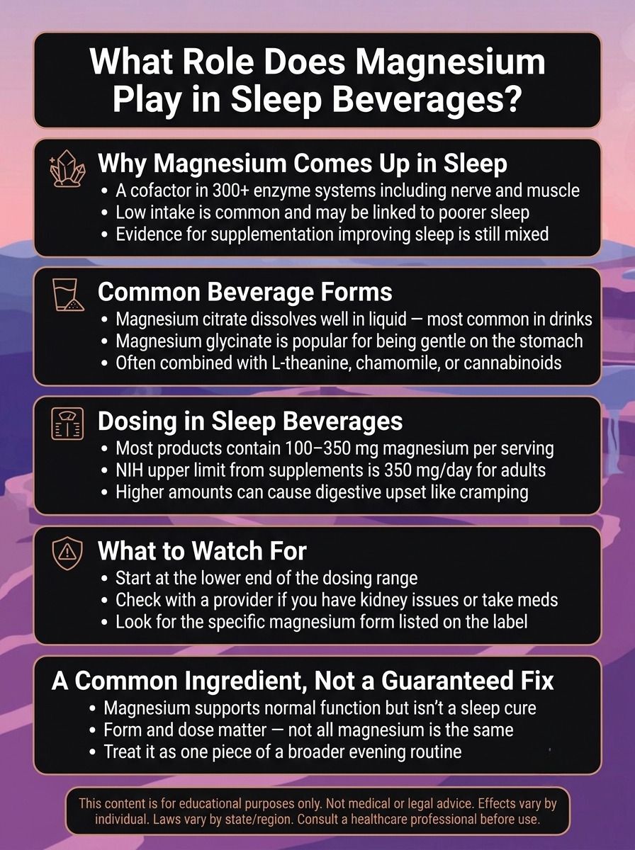 infographic for What Role Does Magnesium Play in Sleep Beverages infographic for What Role Does Magnesium Play in Sleep Beverages