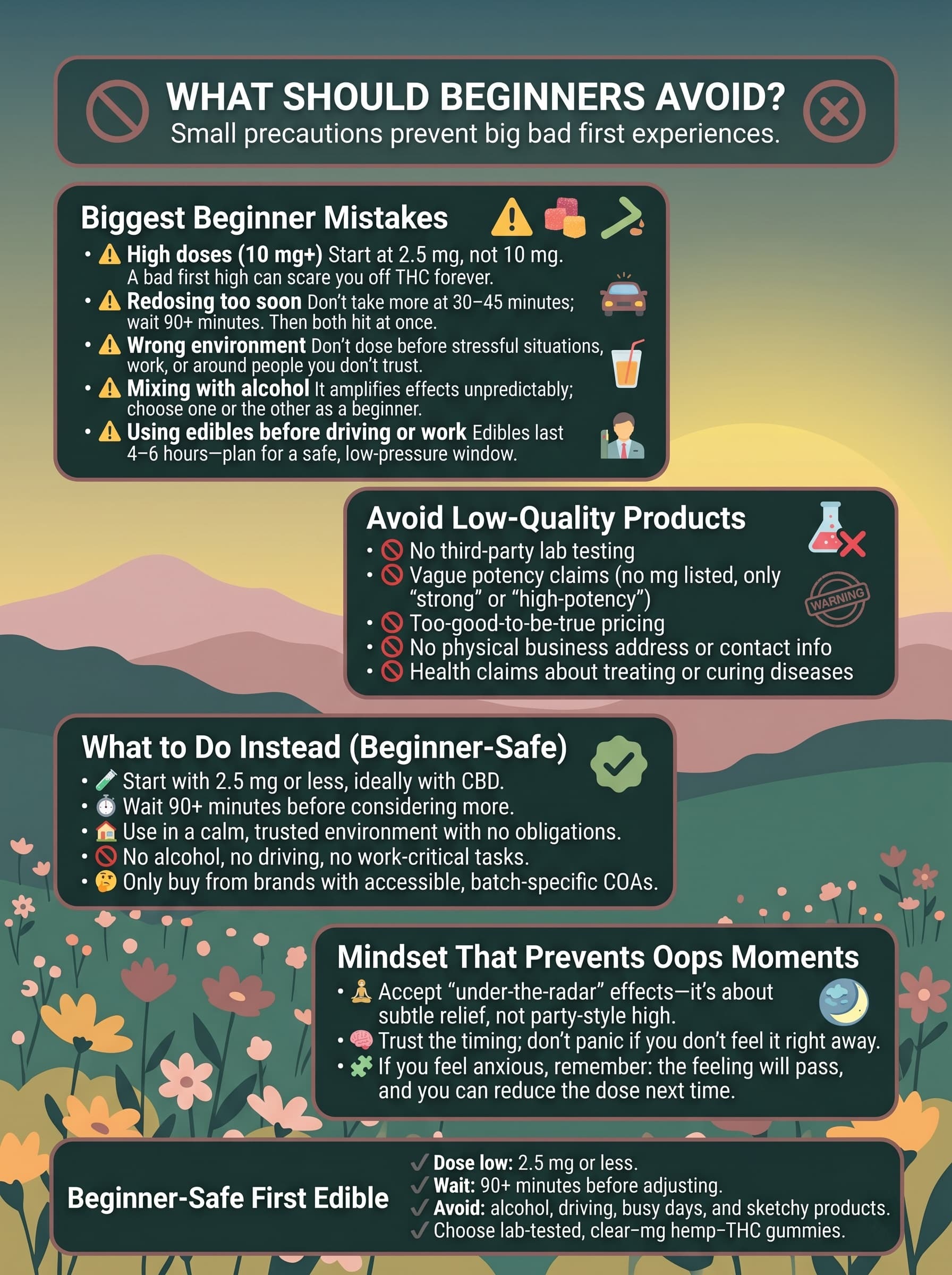 infographic for What Should Beginners Avoid