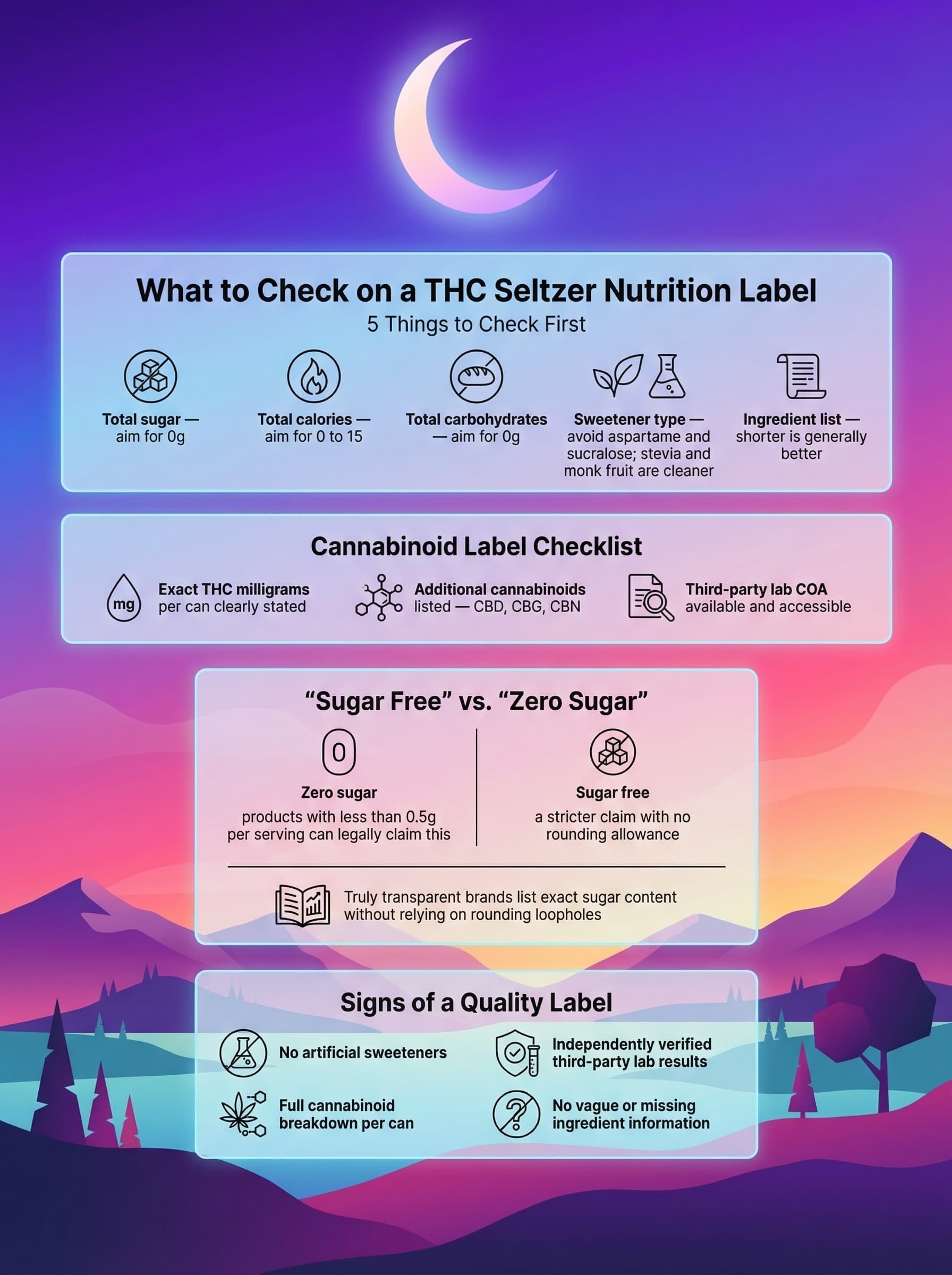 What to Check on a THC Seltzer Nutrition Label