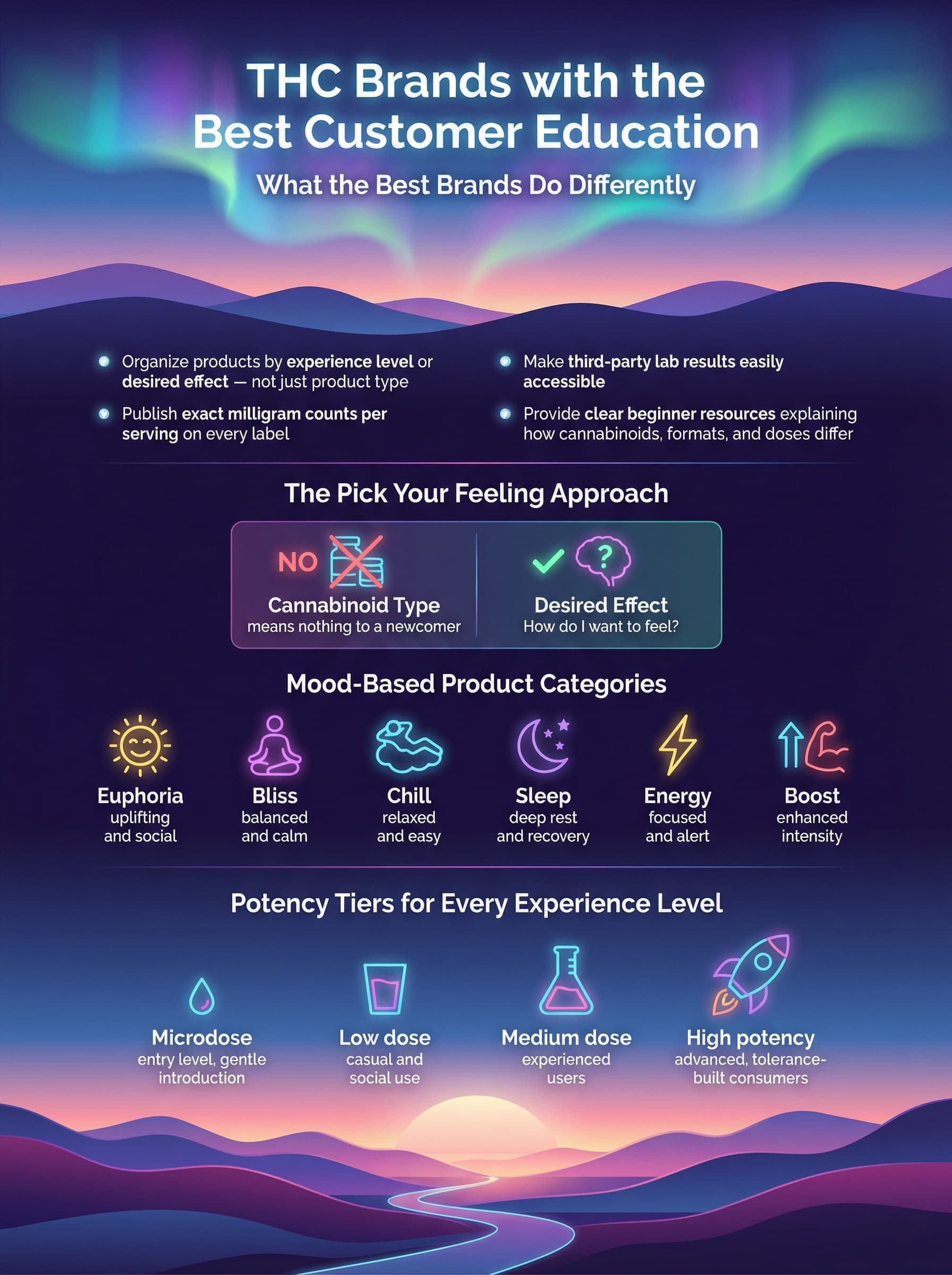 infographic THC Brands with the Best Customer Education and Dosing Guides